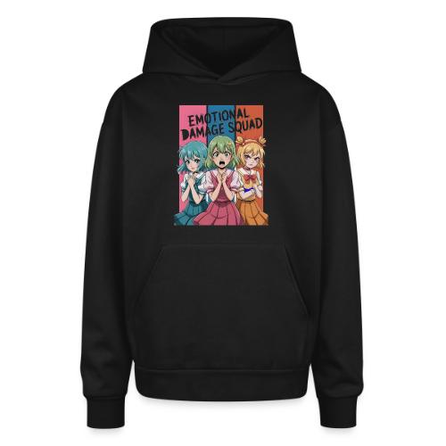 Emotional Damage Squad – Funny Anime Schoolgirl - Oversized Hooded Sweatshirt