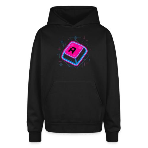Neon Pixel A Key - Oversized Hooded Sweatshirt
