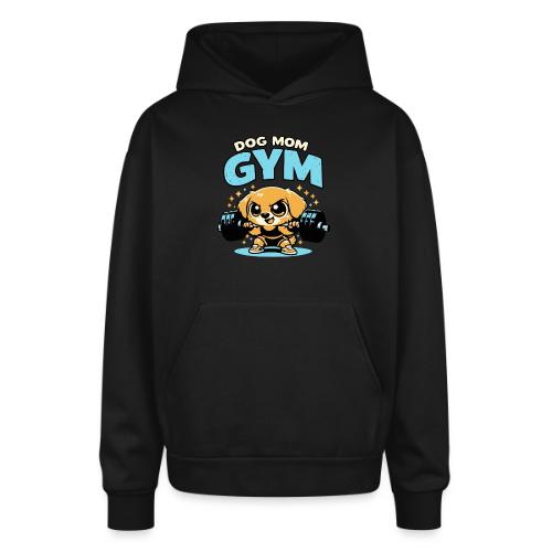 Chibi Dog Gym Workout - Oversized Hooded Sweatshirt
