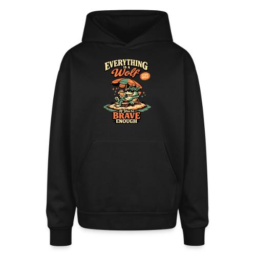 Everything Is A Wolf – Retro Chill - Oversized Hooded Sweatshirt