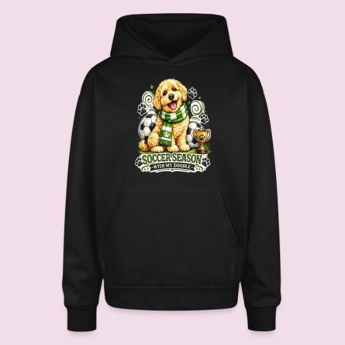 Soccer Season With My Doodle Goldendoodle Dog - Oversized Hooded Sweatshirt