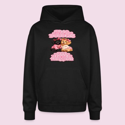 Two Doodles Are Better Than One - Oversized Hooded Sweatshirt