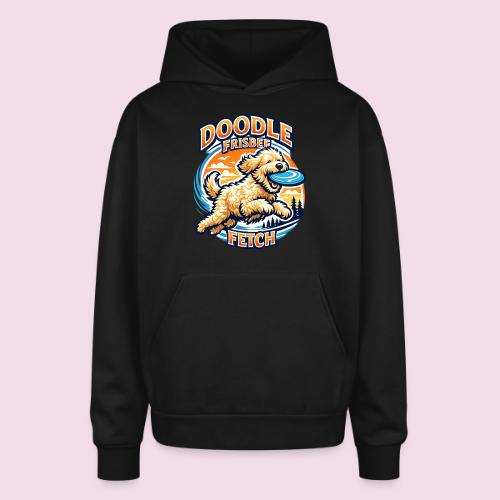 Doodle Frisbee Fetch | Goldendoodle Dog Lover - Oversized Hooded Sweatshirt