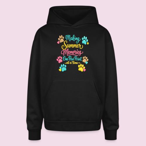 Making Summer Memories Faux Embroidery - Oversized Hooded Sweatshirt