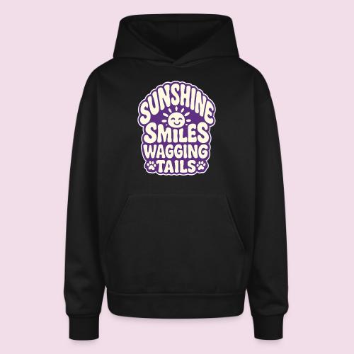 Sunshine Smiles Wagging Tails - Oversized Hooded Sweatshirt
