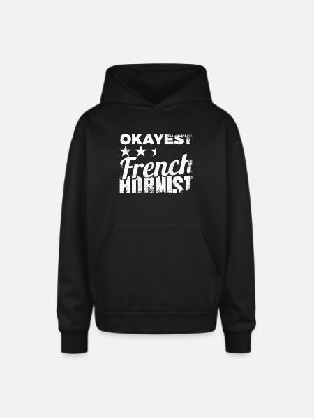 Average French Hornist - Oversized Hooded Sweatshirt - black