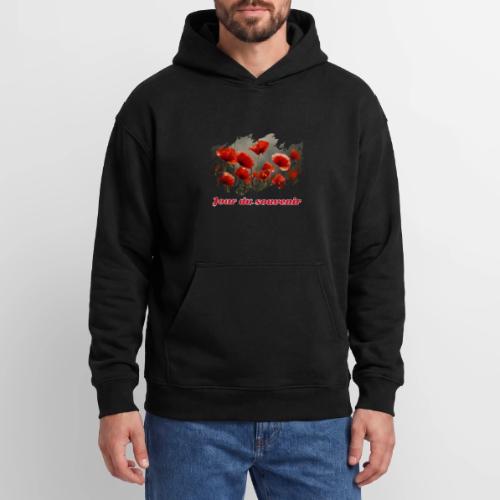 Remembrance Day with Poppies - Oversized Hooded Sweatshirt