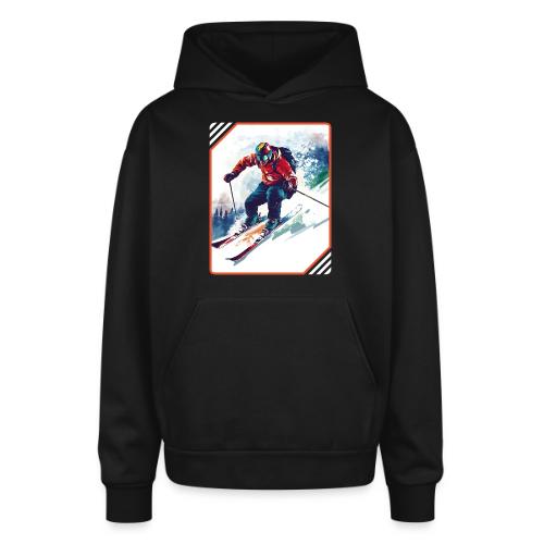 Skiing is Life - Oversized Hooded Sweatshirt