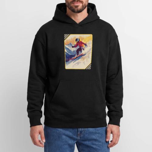 Skiing Through Snow Dreams - Oversized Hooded Sweatshirt