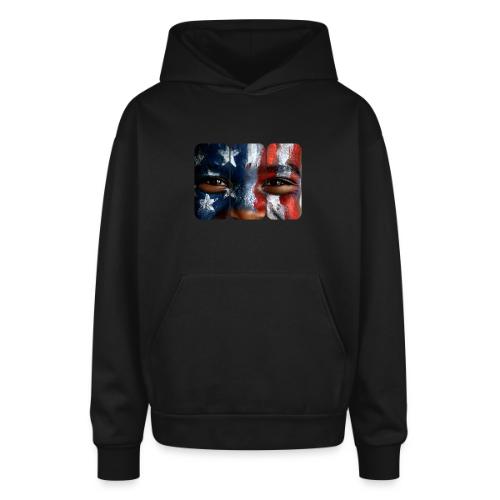 USA: Three Panels of Pride - Oversized Hooded Sweatshirt