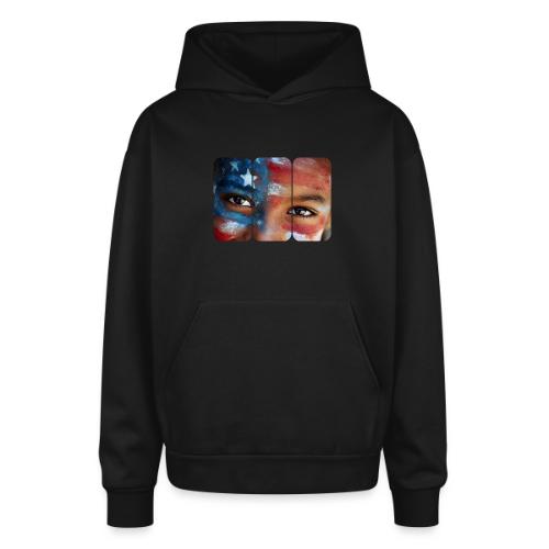 USA: Eyes of the Flag - Oversized Hooded Sweatshirt