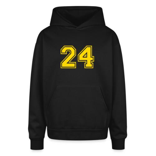Number 24 in a classic athletic collegiate font - Oversized Hooded Sweatshirt