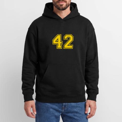 Number 42 in a classic athletic collegiate font - Oversized Hooded Sweatshirt