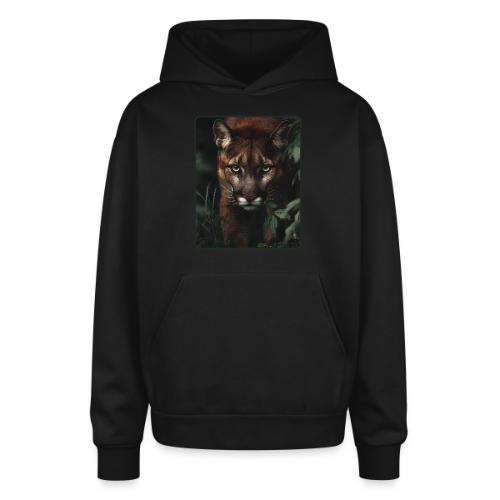 Cougar Jungle Predator Design - Oversized Hooded Sweatshirt