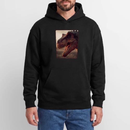 T Rex Roaring Close-Up Design - Oversized Hooded Sweatshirt