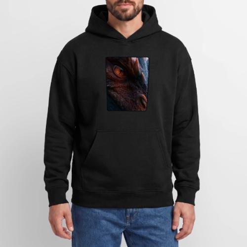 Fierce Ancient Dragon Portrait Design - Oversized Hooded Sweatshirt