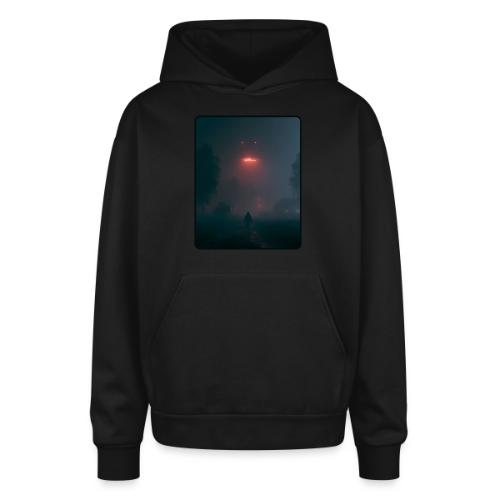 Mysterious UFO Encounter Design - Oversized Hooded Sweatshirt