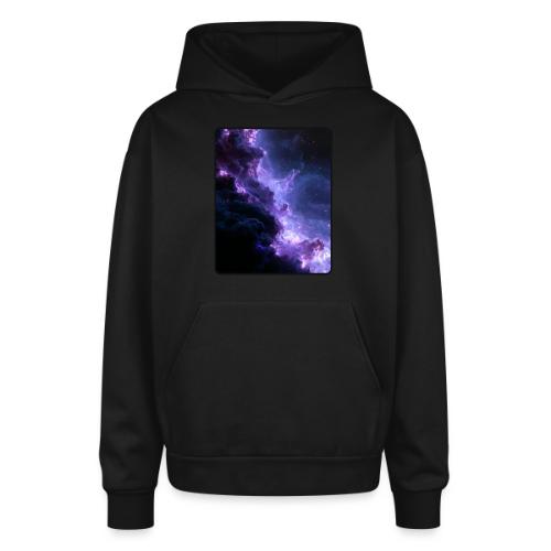 Purple Nebula Space Design - Oversized Hooded Sweatshirt