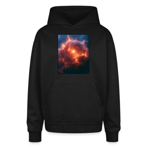 Exploding Supernova Space Art - Oversized Hooded Sweatshirt