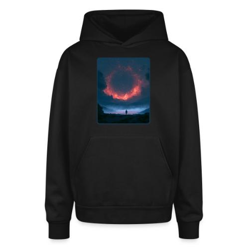Supernova Reflection Space Scene - Oversized Hooded Sweatshirt