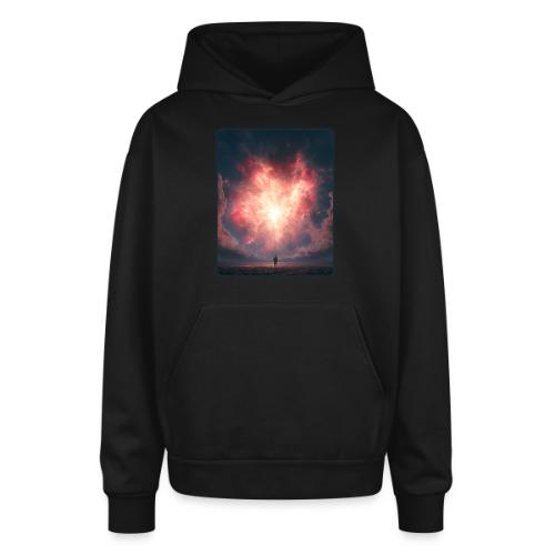 Supernova Sky Sci-Fi Artwork - Oversized Hooded Sweatshirt