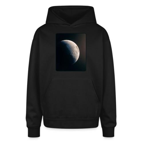 Crescent Moon Celestial Artwork - Oversized Hooded Sweatshirt