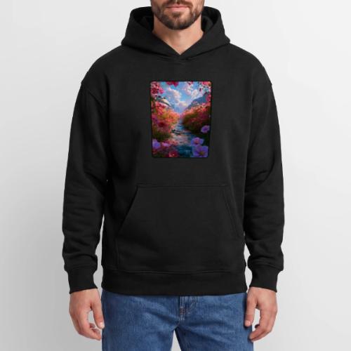 Dreamy Cosmos Valley Landscape Art - Oversized Hooded Sweatshirt