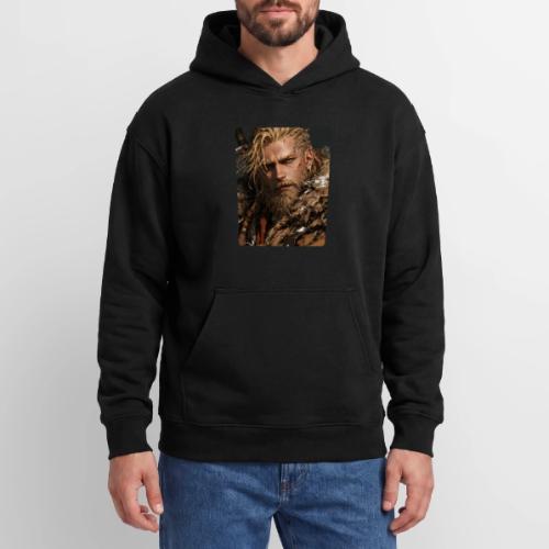 Battle-Scarred Viking Warrior - Oversized Hooded Sweatshirt