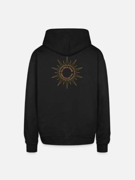 Sunshine - Oversized Hooded Sweatshirt - black