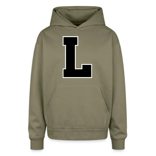 Varsity Letter L Athletic Monogram - Oversized Hooded Sweatshirt