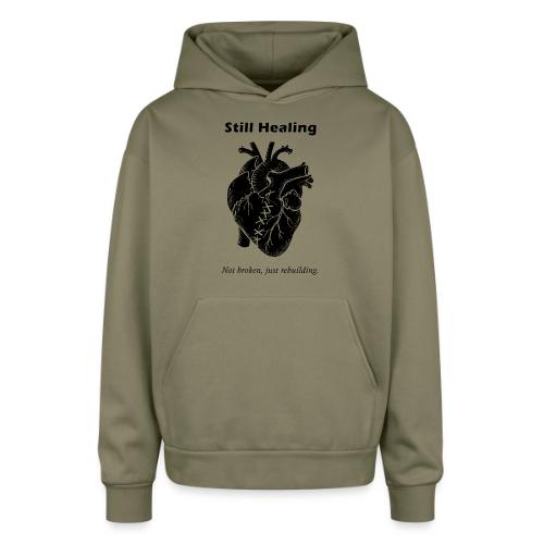 Self Healing Heart – Emotional Growth Design - Oversized Hooded Sweatshirt