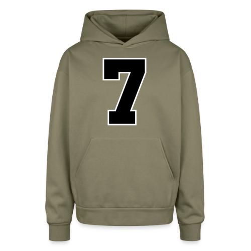 Varsity Number 7 Athletic Look - Oversized Hooded Sweatshirt
