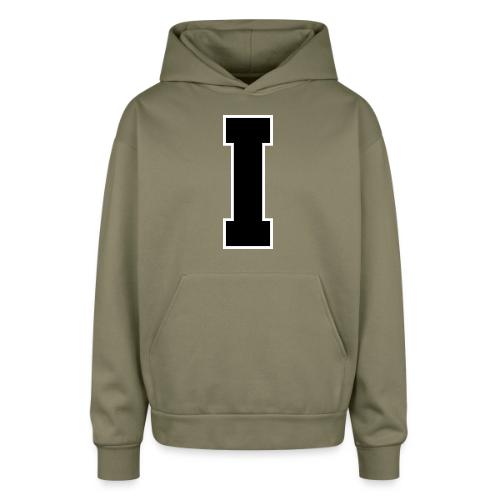 Varsity Letter I Collegiate Monogram - Oversized Hooded Sweatshirt