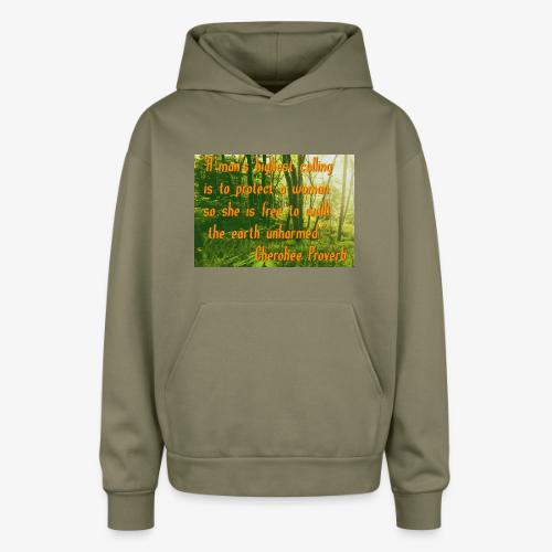 Cherokee Man - Oversized Hooded Sweatshirt