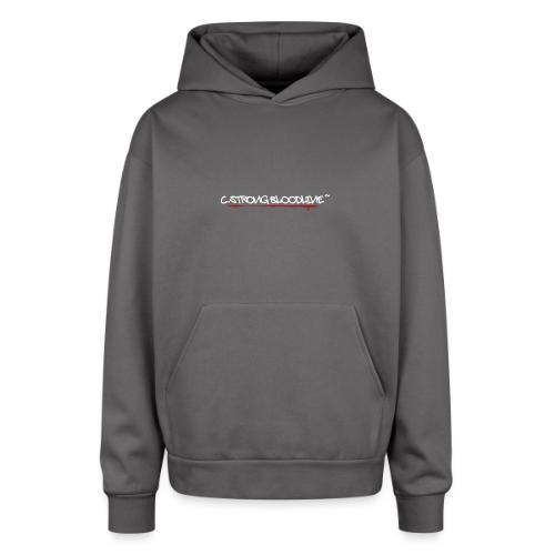 C.Strong Bloodline Logo (White) - Oversized Hooded Sweatshirt
