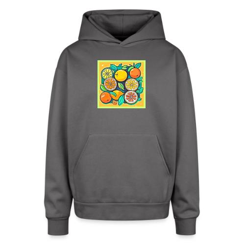 Citrus Fruit Art Design - Oversized Hooded Sweatshirt