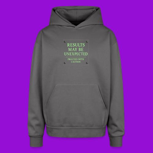Results May Be Unexpected - Neon Green - Oversized Hooded Sweatshirt