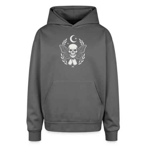 Skull butterfly dog tags - Oversized Hooded Sweatshirt