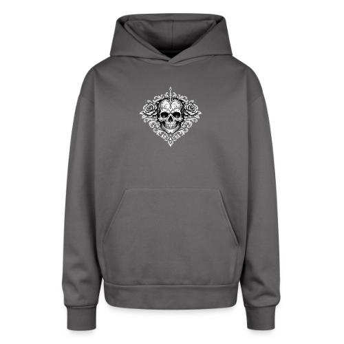 Gothic Filigree Skull - Oversized Hooded Sweatshirt