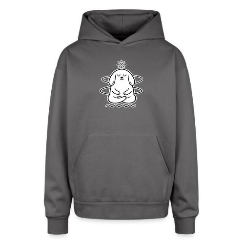 Cute Meditating Bunny Zen Yoga Animal - Oversized Hooded Sweatshirt