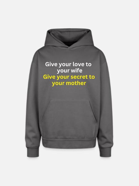 Love and Loyalty T-shirt - Oversized Hooded Sweatshirt - graphite gray