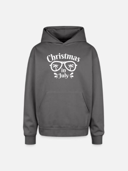 Christmas in July - Oversized Hooded Sweatshirt - graphite gray