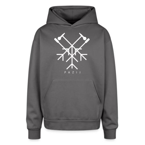 Pazij White Logo - Oversized Hooded Sweatshirt