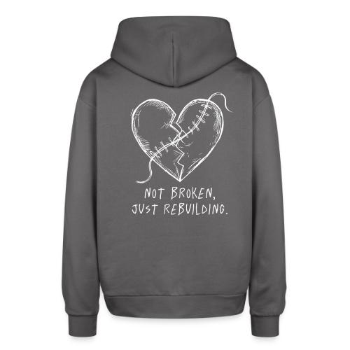 Broken Love Neon Heart - Oversized Hooded Sweatshirt