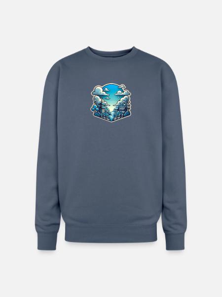 Sky blue - Oversized Crewneck Sweatshirt - stone blue