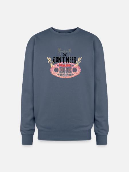 Don't need reason - Oversized Crewneck Sweatshirt - stone blue