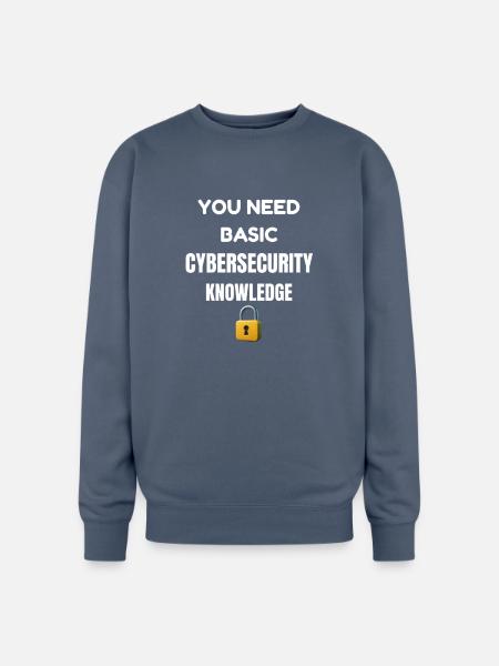 Basic Cybersecurity Knowledge Tee - Oversized Crewneck Sweatshirt - stone blue