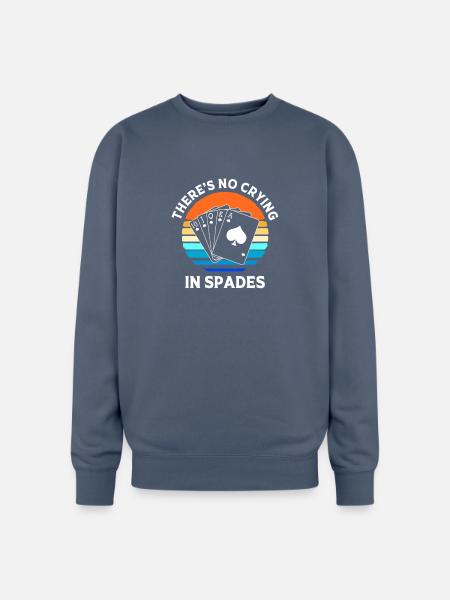Spades Card Game Poker Player - Oversized Crewneck Sweatshirt - stone blue