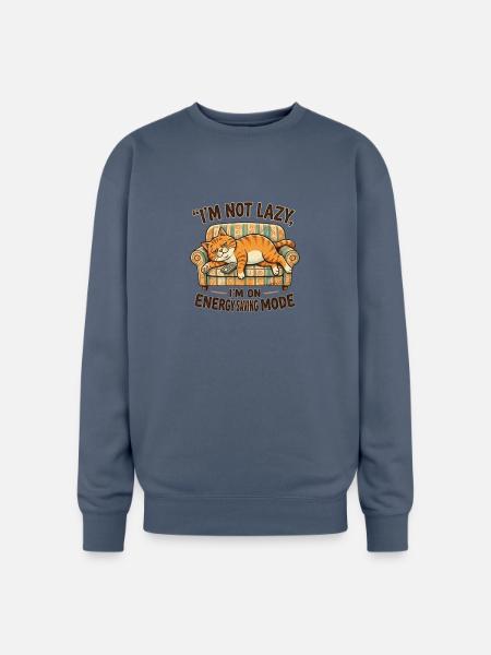 Lazy_Cat - Oversized Crewneck Sweatshirt - stone blue