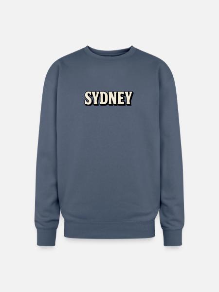 Sydney Retro Bold Lettering - Oversized Crewneck Sweatshirt - stone blue